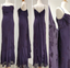Elegant Deep Purple Mermaid Embroidered Chiffon Long Classy Prom Dress