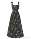Elegant Embroidery Black Prom Dresses Sweetheart Spaghetti Straps A Line Party Dress Long Simple Formal Dress