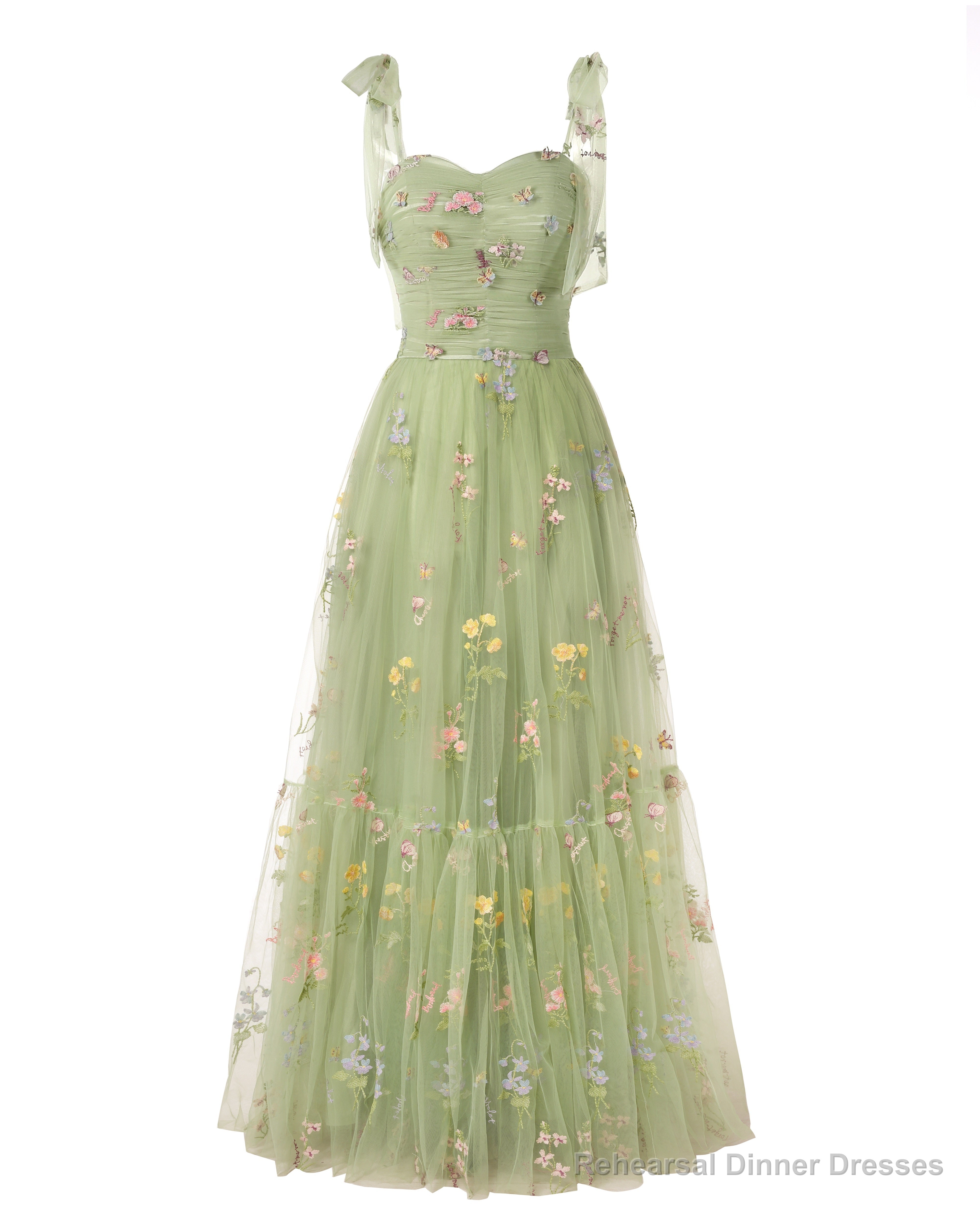 Elegant Embroidery Prom Dresses Sweetheart Spaghetti Straps A Line Party Dress Long Simple Formal Dress Secondary image