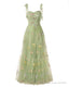 Elegant Embroidery Prom Dresses Sweetheart Spaghetti Straps A Line Party Dress Long Simple Formal Dress