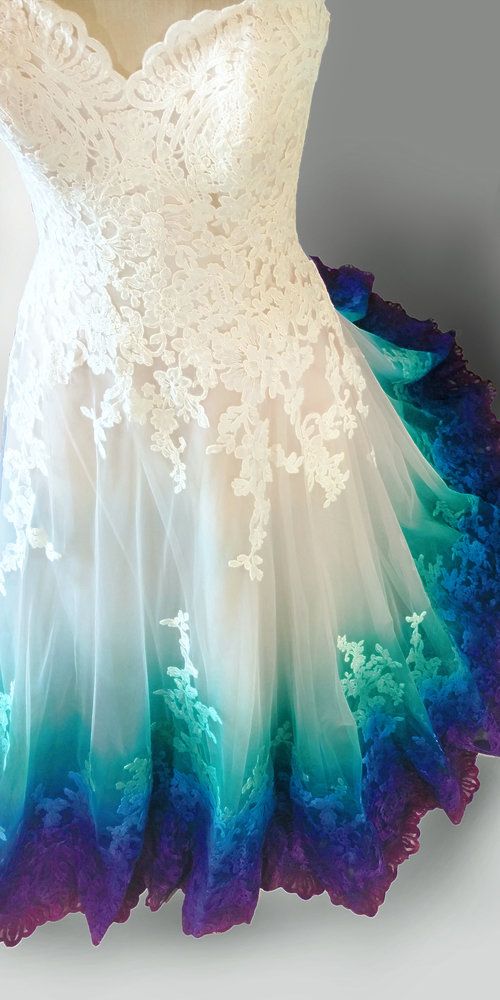 Colorful Ombr¨¦ Wedding Dress Ball Gown Main image