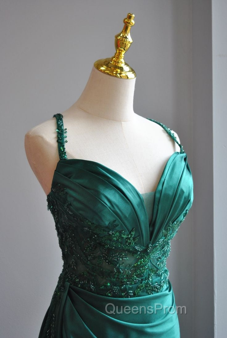 Elegant Green Sweetheart Neck Mermaid Long Evening Prom Dress Gorgeous Evening Dress Secondary image