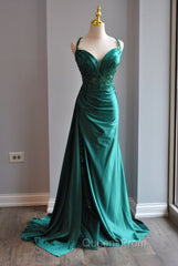 Elegant Green Sweetheart Neck Mermaid Long Evening Prom Dress Gorgeous Evening Dress