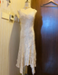 Elegant Ivory Deep V Halter-Neck Irregular Lace Classy Prom Dress
