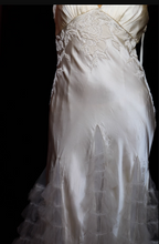 Elegant Ivory V-Neck Beaded Tulle Satin High-Low Classy Prom Dress