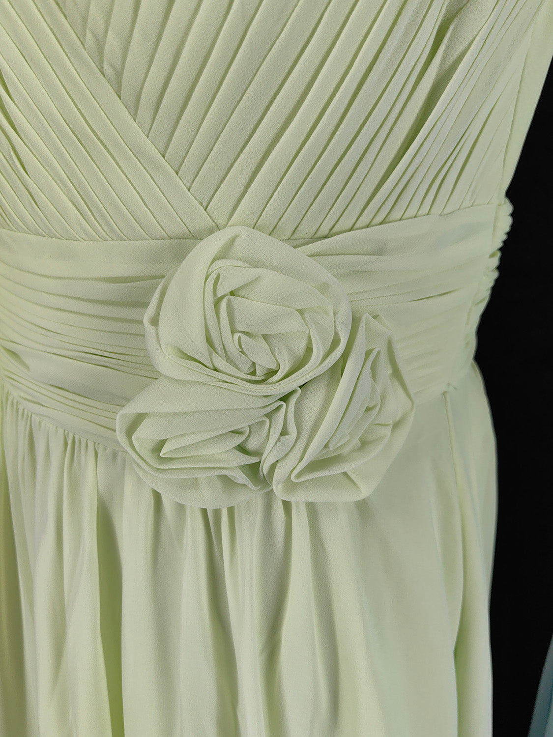 Elegant Light Green A-Line V-Neck Sleeveless Ruffled Chiffon Long Classy Prom Dress
