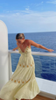 2026 New A Line Spaghetti Strap Embroidered Light Yellow Satin Classy Prom Dress Outfits