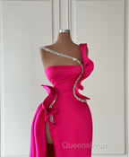 Elegant Long Glitter Sleeveless Front Split Long Evening Prom Dress With Ruffles Long