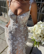 Elegant Long Mermaid Lace Applique Classy Prom Dress Wedding Dress Classy Evening Dress