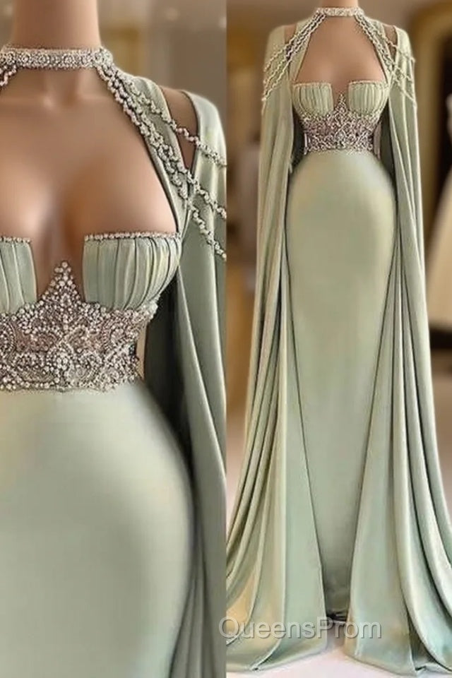 Elegant Long Mermaid Evening Prom Dress, Unique Evening Prom Dress Main image