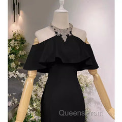 Elegant Mermaid Black Long Evening Prom Dress Formal Evening Dress