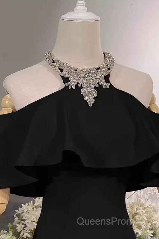 Elegant Mermaid Black Long Evening Prom Dress Formal Evening Dress