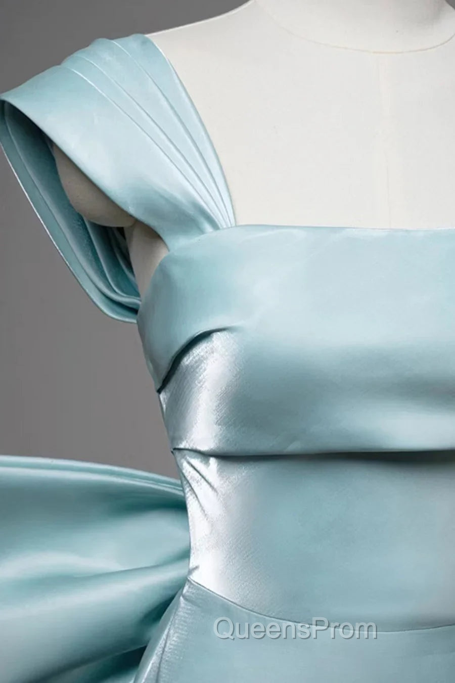 Elegant Mermaid Bow Satin Long Evening Dress Evening Prom Dress