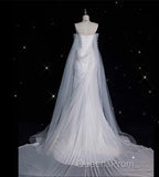 Elegant Mermaid Off The Shoulder White Wedding Dress With Train Bridal Gowns