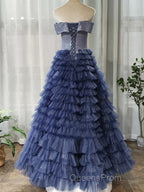 Elegant Off Shoulder Sequins Top Long Evening Prom Dress, Formal Evening Dress, Off The Shoulder Ball Gown