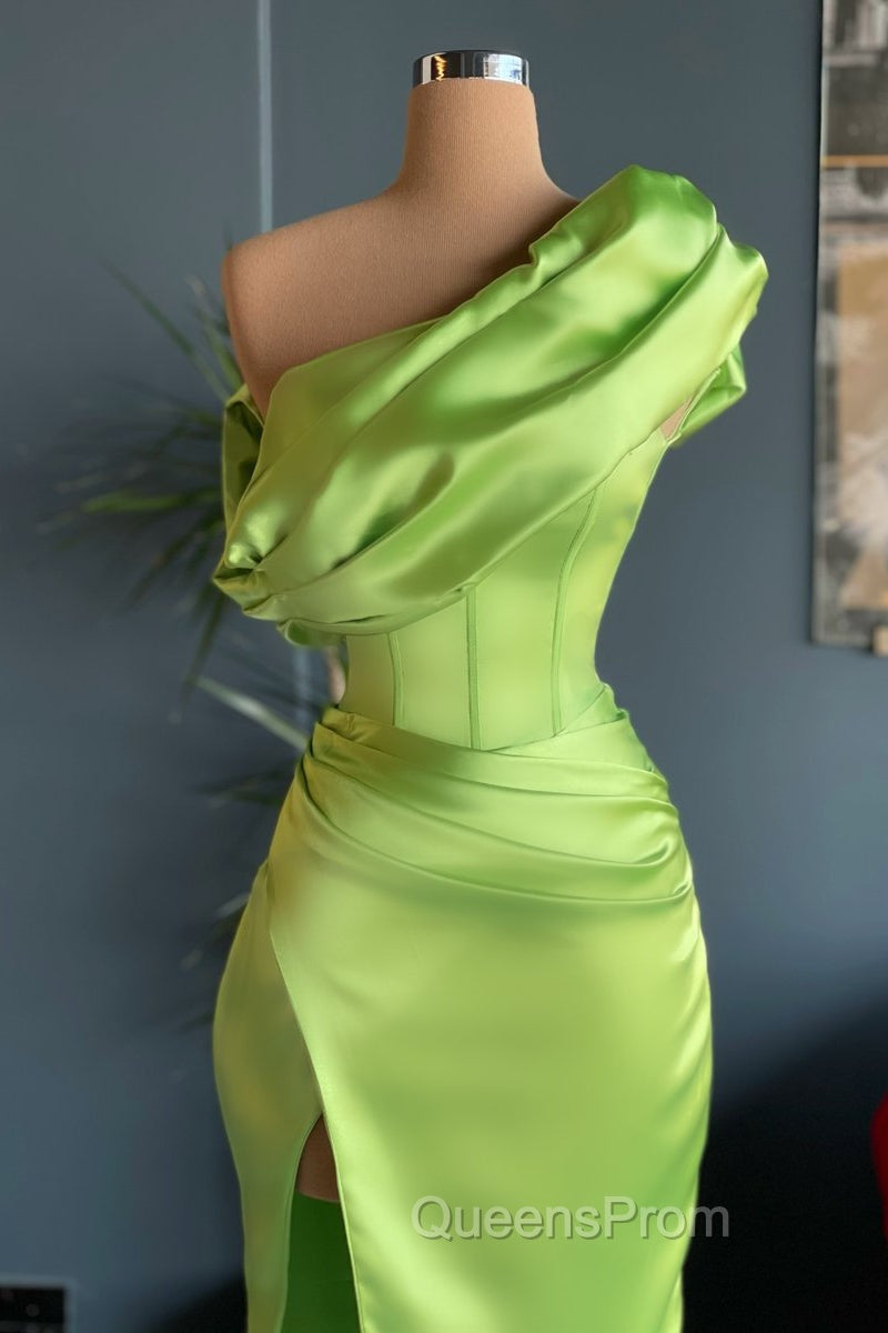 Elegant One Shoulder Long Evening Prom Dress With Split Secondary image