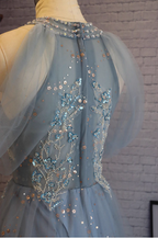 Elegant Pink A-Line Halter Tulle Long Classy Prom Dress