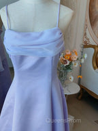 Elegant Purple Spaghetti Straps Evening Prom Dress Fairy Evening Party Gown Evening Dress