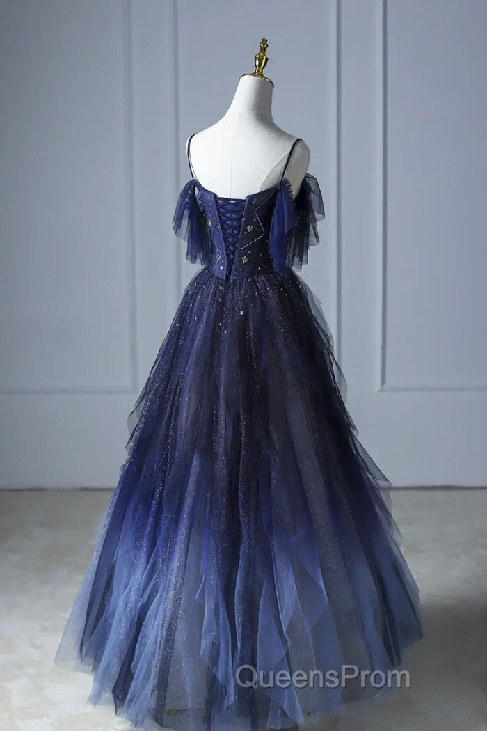 Elegant Purple Stars A-Line Evening Prom Dress Love Elegant Purple Star Lolita