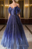 Elegant Purple Stars A-Line Evening Prom Dress Love Elegant Purple Star Lolita