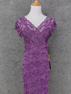 Elegant Purple V-Neck Lace Long Classy Prom Dress