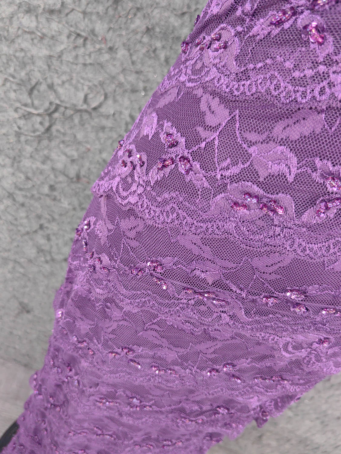 Elegant Purple V-Neck Lace Long Classy Prom Dress