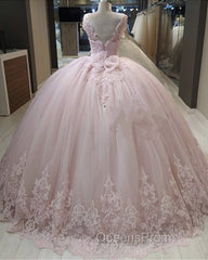 Elegant Quinceanera Dress Tulle Ball Gown Appliques