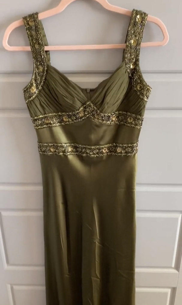 Elegant Sheath Olive Green Classy Prom Dress Long Classy Dress