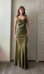 Elegant Sheath Olive Green Classy Prom Dress Long Classy Dress