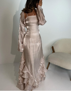 Elegant Sheath Straps Long Classy Prom Dress