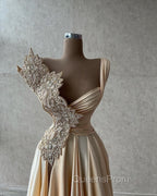 Elegant Sleeveless A-line Evening Prom Dress Long With Split