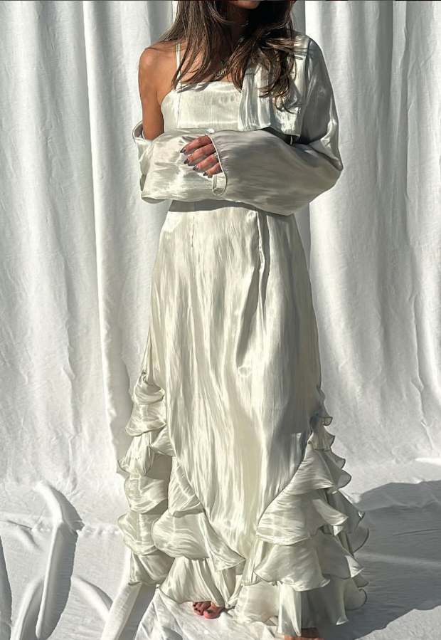 Elegant Straps Pleated Ruffles Long Classy Prom Dress Classy Evening Gown