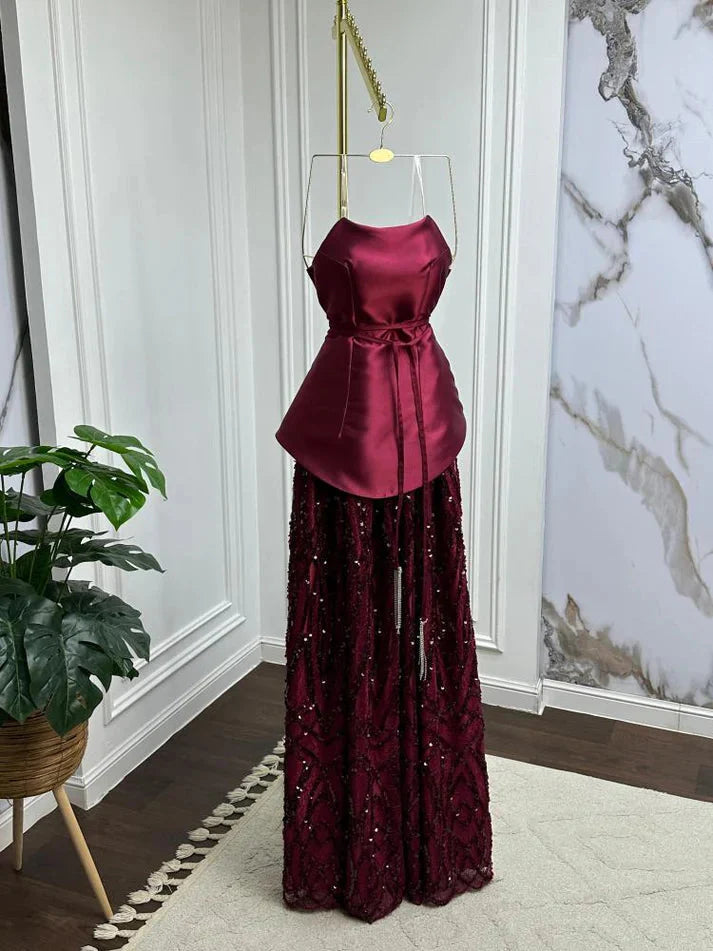 Elegant Straps Sheath Midnight Blue Long Classy Prom Dress Satin Midnight Blue Classy Evening Gowns