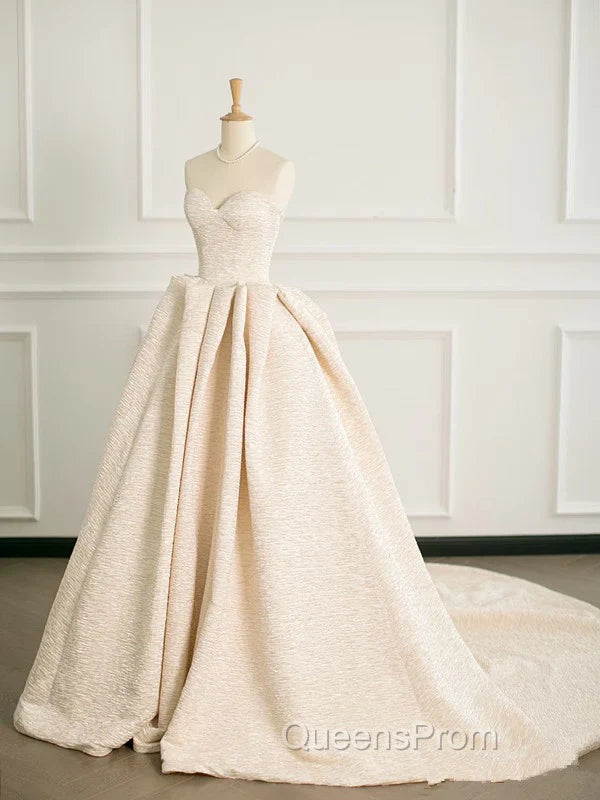 Elegant Sweetheart Neck Satin Long Evening Prom Dress Ball Gown Secondary image