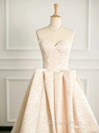 Elegant Sweetheart Neck Satin Long Evening Prom Dress Ball Gown