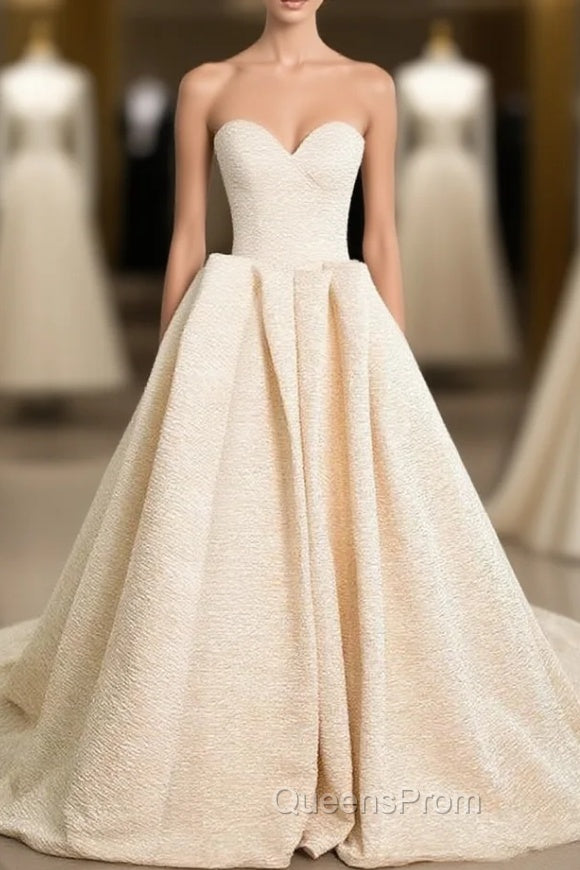 Elegant Sweetheart Neck Satin Long Evening Prom Dress Ball Gown Main image