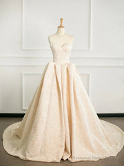 Elegant Sweetheart Neck Satin Long Prom Dresses Ball Gown