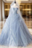 Elegant Sweetheart Evening Prom Dress A-Line Tulle Floor Length Quinceanera Dress