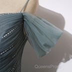 Elegant Tulle Long A Line Evening Prom Dress, Evening Dress