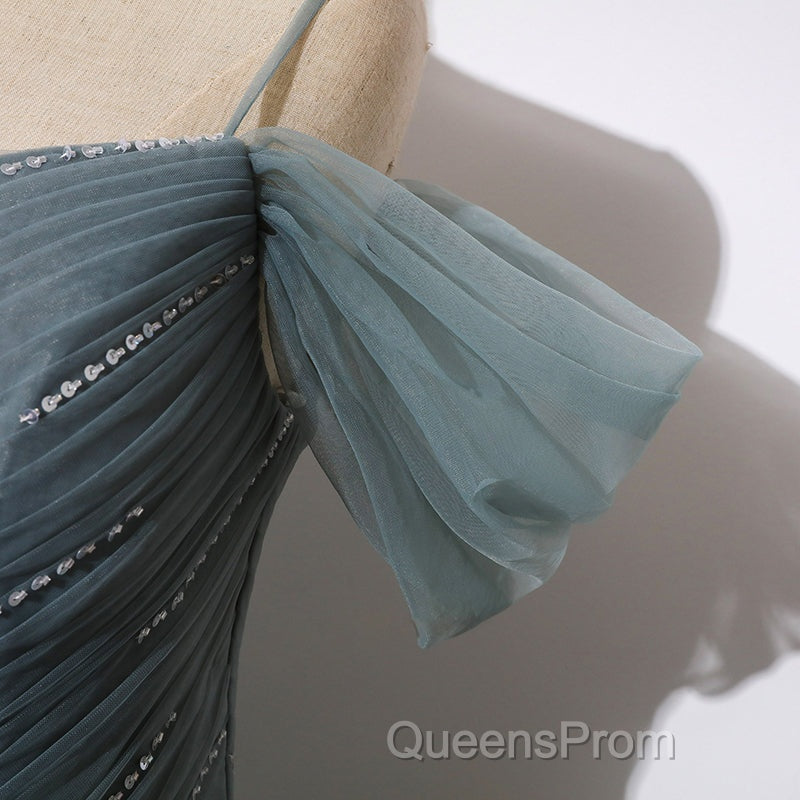 Elegant Tulle Long A Line Evening Prom Dress, Evening Dress