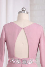 Elegant V-Neck Satin Backless Set With Beaded Bride Mother Of The Bride