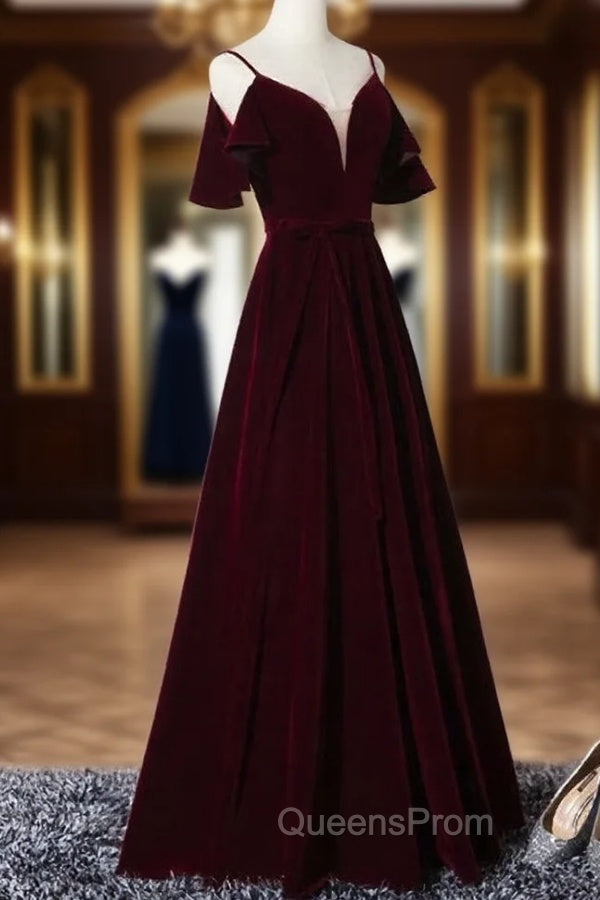 Elegant Velvet Long Bridesmaid Dress , Charming Party Gowns Secondary image