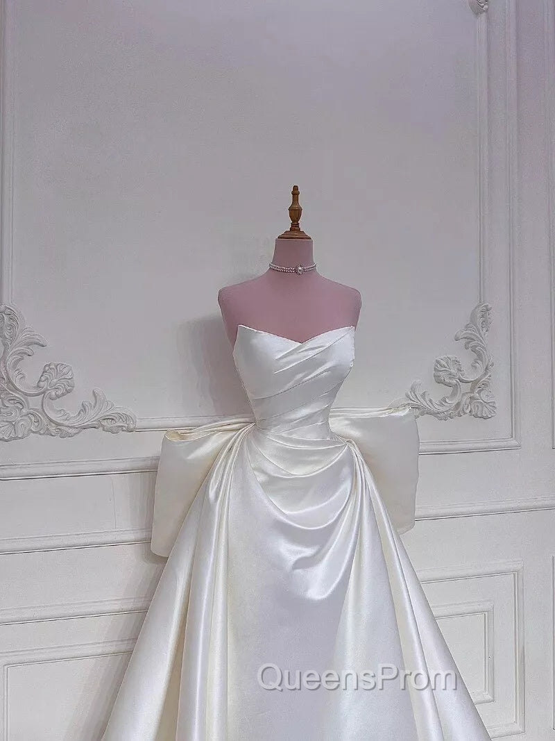 Elegant White Wedding Dress With Train Mermaid Bridal Gowns Secondary image
