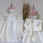 Elegant White Wedding Dress With Train Mermaid Bridal Gowns