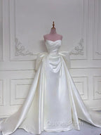 Elegant White Wedding Dress With Train Mermaid Bridal Gowns