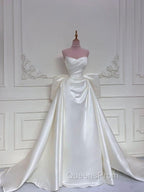 Elegant White Wedding Dress With Train Mermaid Bridal Gowns