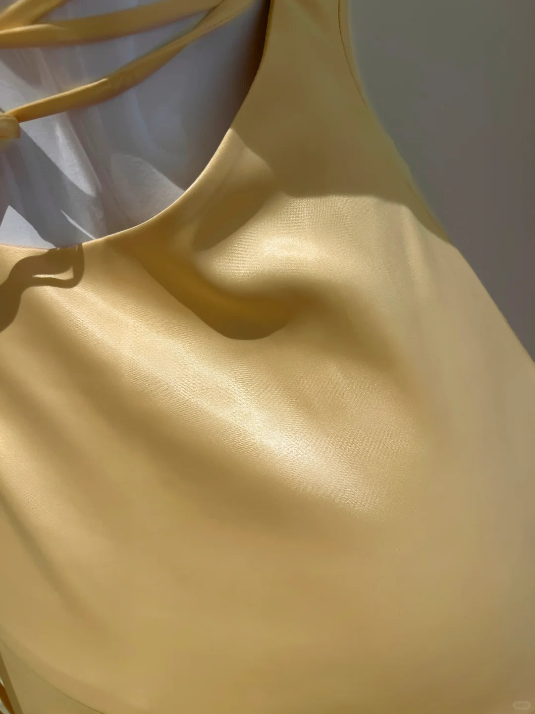 Elegant Yellow Irregular Halter Neck Satin Short Front Long Back Classy Prom Dress