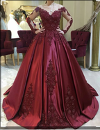 Emerald Green Long Sleeve Quinceanera Dress Ball Gown Plus Size 15 Junior Classy Prom Dress