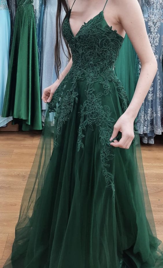Emerald Green Classy Prom Dress Graduation Party Dress, Classy Prom Dress For Teens Main image