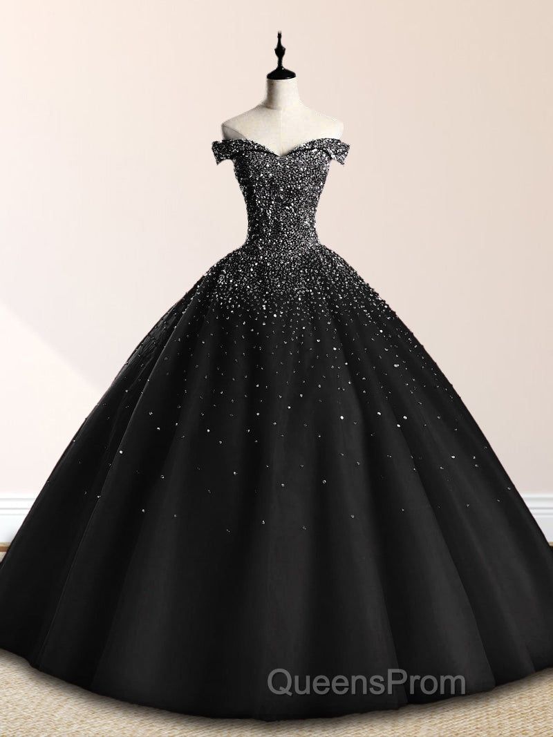 Emerald Green Sequin Evening Prom Dress Beaded Quinceanera Dress